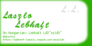 laszlo lebhaft business card
